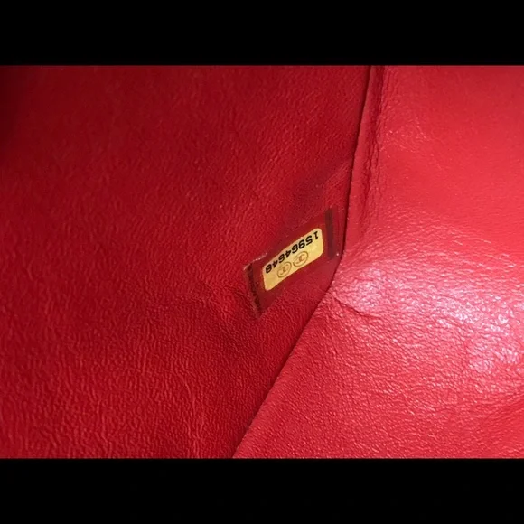 SOLD Chanel medium double flap in red lambskin - Picture 10 of 12